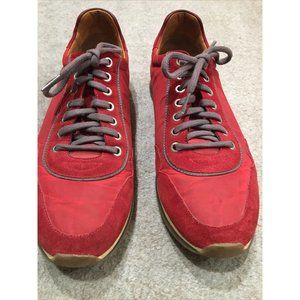 Magnanni Pola Men's Red Suede Sneakers Trainers Athletic Spain Luxury Size 10